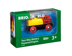 Brio 33594 Batteridrevet tovejs lokomotiv, rødt/gult- Togbaner & Tog
