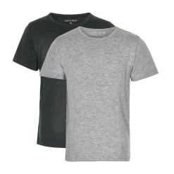 Minymo 2 Pak Basic T-Shirts - 193 Anthracite Black- Multipack|T-Shirts & Toppe