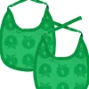 Småfolk 2 pak lille hagesmæk med æbler - Apple green- Hagesmække