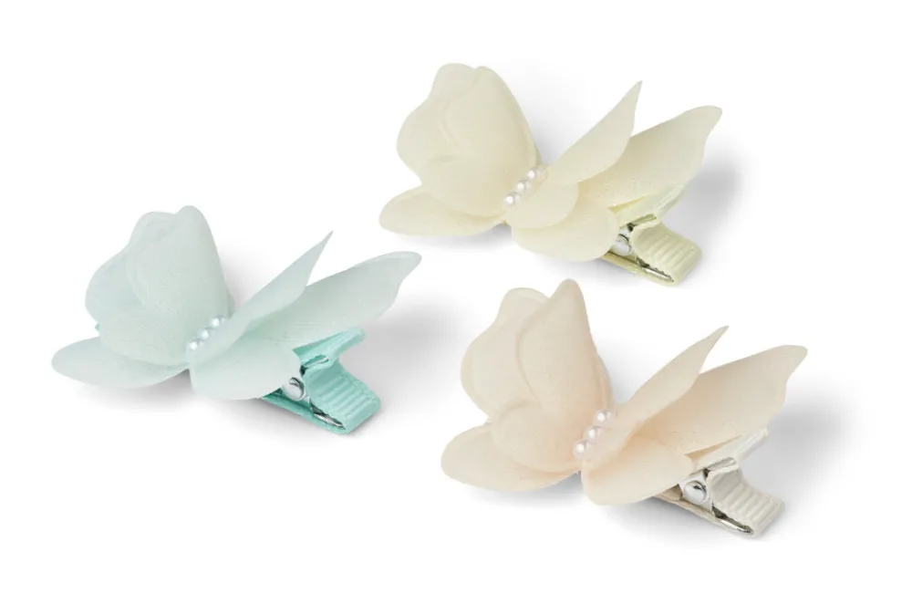 Jocko 3 pak spænder sommerfugl - Mix- Festtøj & Tilbehør