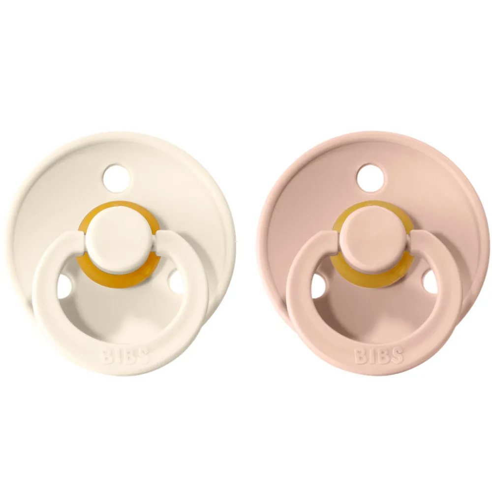 BIBS 2 pk. Colour latex str.3 Ivory/Blush- Sutter
