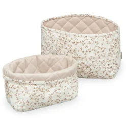 Cam Cam Copenhagen 2 Stk. Quiltet Opbevaringskurv - lierre/mandel-Børn Pusleopbevaring|Kurve