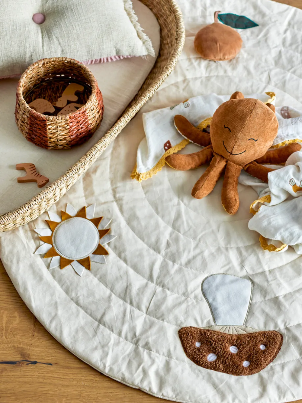 Bloomingvillemini Agnes Legetæppe, Hvid-Børn Gulvtæpper