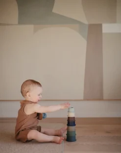 MUSHIE Aktivitetslegetøj Stablekopper - Forest- Stabelklodser