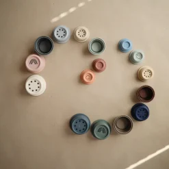 MUSHIE Aktivitetslegetøj Stablekopper - Forest- Stabelklodser