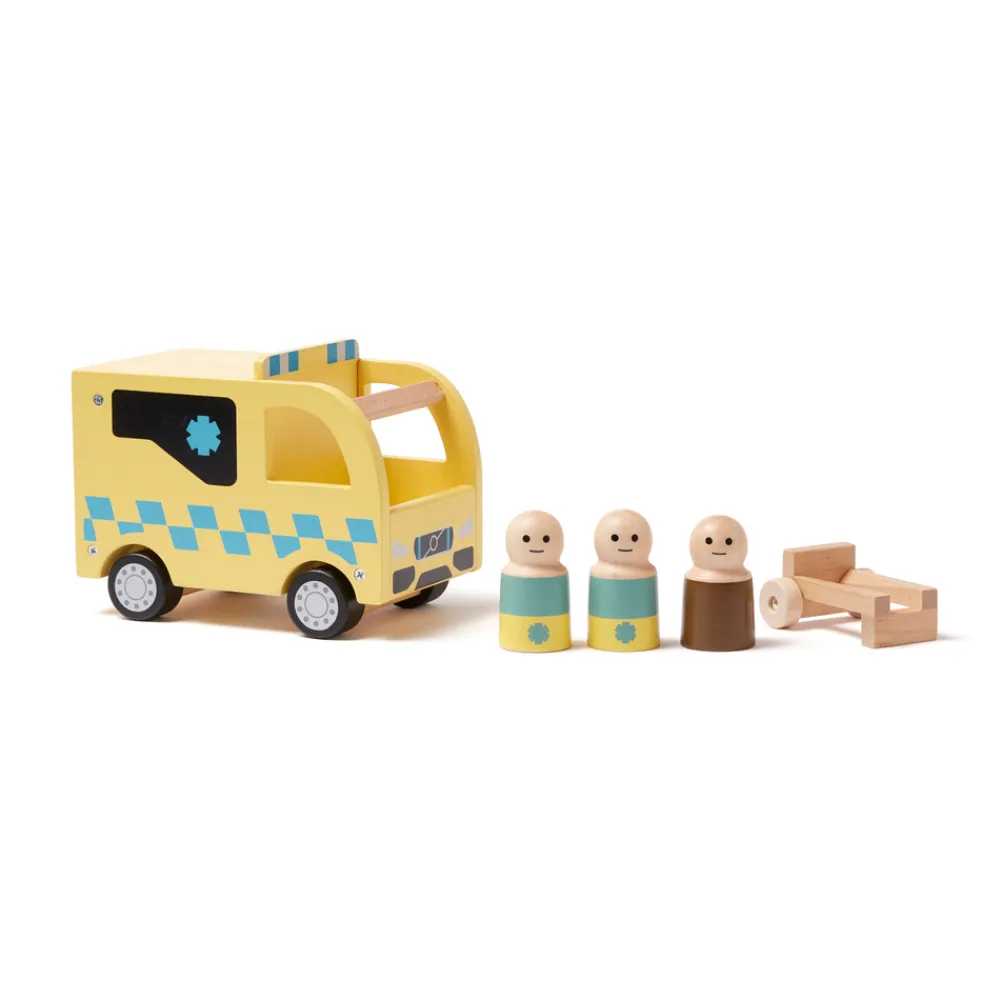 Kids Concept Ambulance i træ- Legetøjsbiler