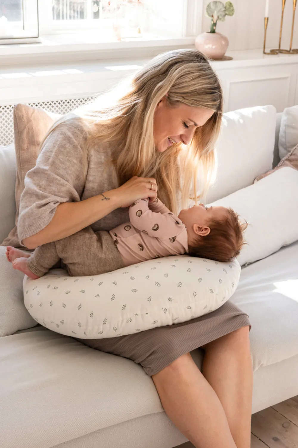 Sebra Ammepude, Sophora Leaves, beige/grøn, Kapok-Børn Ammepuder|Graviditets- & Ammepuder