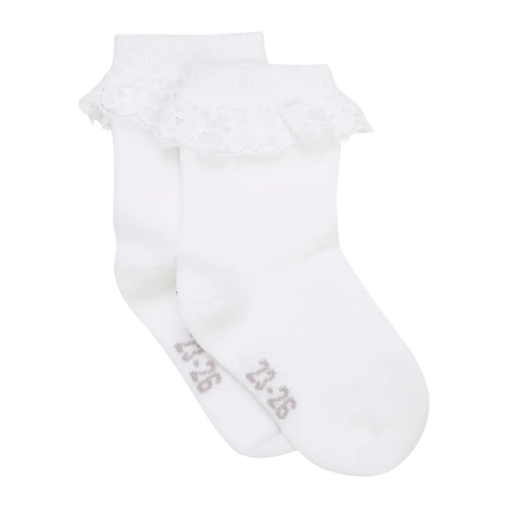 BeKids Ankel Strømper m. Blonde 2-pack - White- Strømper
