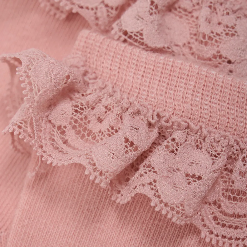 BeKids Ankel Strømper m. Blonde 2-pack - Dusty Rose- Strømper