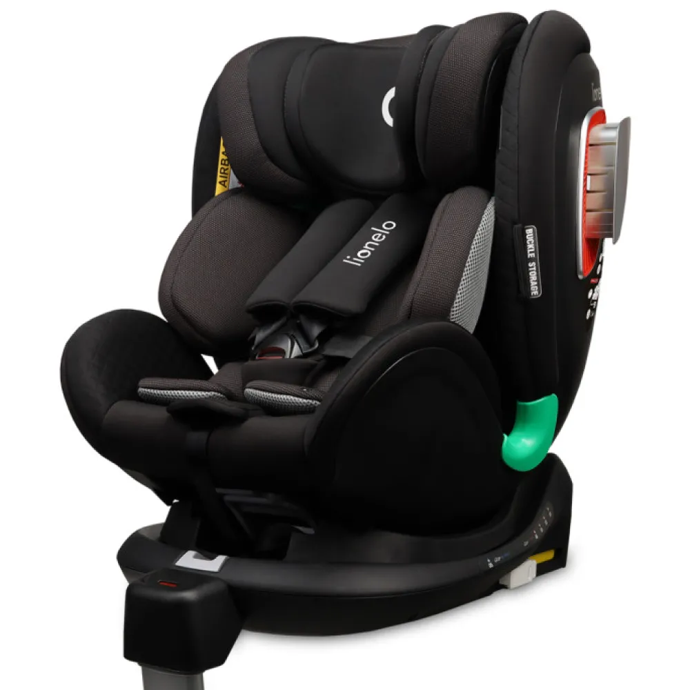 Lionelo Antoon Plus autostol - black onyx- Autostole Med Integreret Baser|Autostole 40-125 Cm (0-6 År)