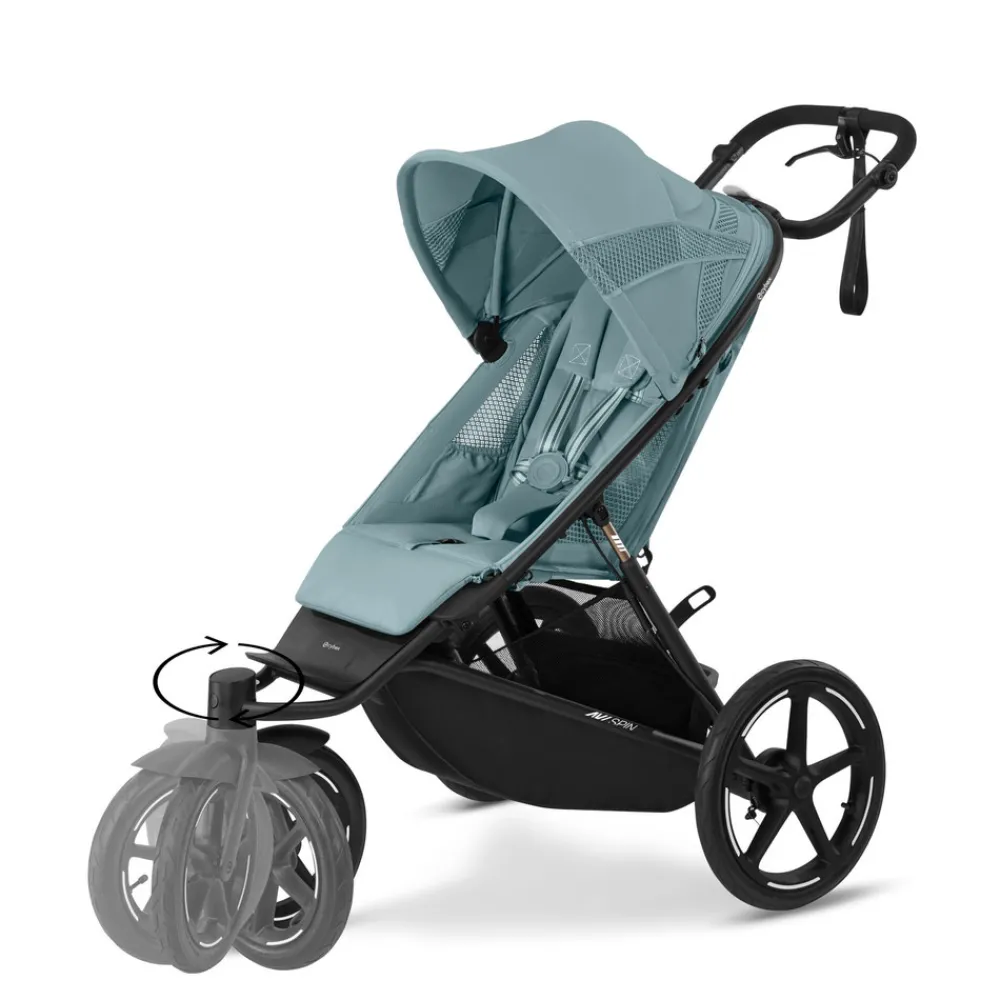 Cybex Avi Spin - Stormy blue- Løbevogne|Klapvogne Med Flade Sæder