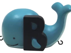 Kids By Friis B bogstav med blåhval til navnetog-Børn Fødselsdagstoge