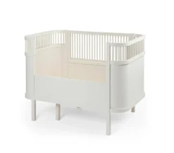 Sebra Baby & Jr. seng - classic white med madras-Børn Pakkeløsninger|Tremmesenge