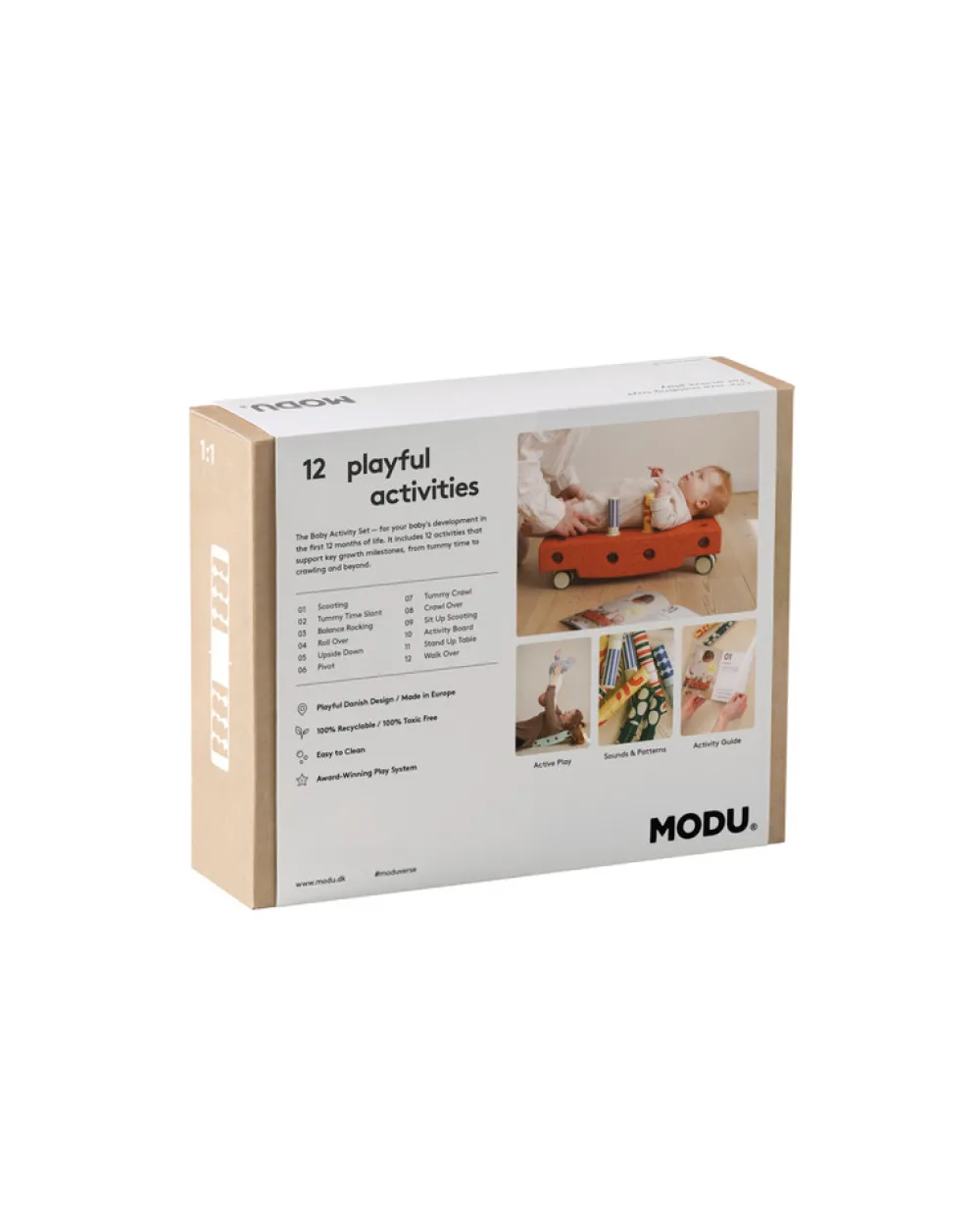 MODU Baby Motoriksæt - Sand Grey / Honey Yellow- Store Byggesæt|Tumlemøbler