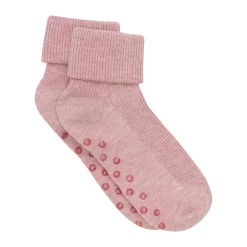 BeKids Baby rib sok m. ABS - Shadow Gray Melange- Skridsikre Strømper|Strømper