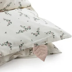 Sebra Baby sengetøj, powder blossom, beige 100x70-Børn Sengetøj