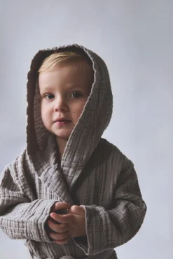 Lille Kanin Badekåbe, Brown Smoke, 3-4 år, 98/104-Børn Badekåber & Håndklæder|Badekåber