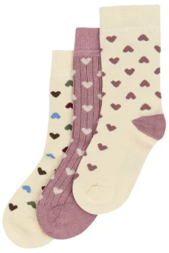 MINIPOP Bamboo strømper 3 pak - HEART MIX- Strømper|Multipack