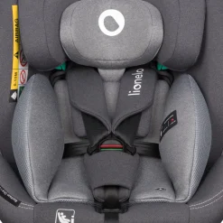 Lionelo Bastiaan one i-size - grey stone- Autostole 40-150 Cm (0-12 År)|Autostole Med Integreret Baser
