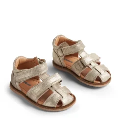 Wheat Baya lukket glimmer sandal - grey- Sandaler Med Blink|Sandaler Med Lukket Tå