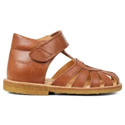 Angulus Begynder sandal med hjerte - Cognac- Sandaler Med Lukket Tå|Begyndersandaler