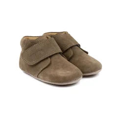 Pompom Begynder velcro season - Kakhi suede- Hjemmesko