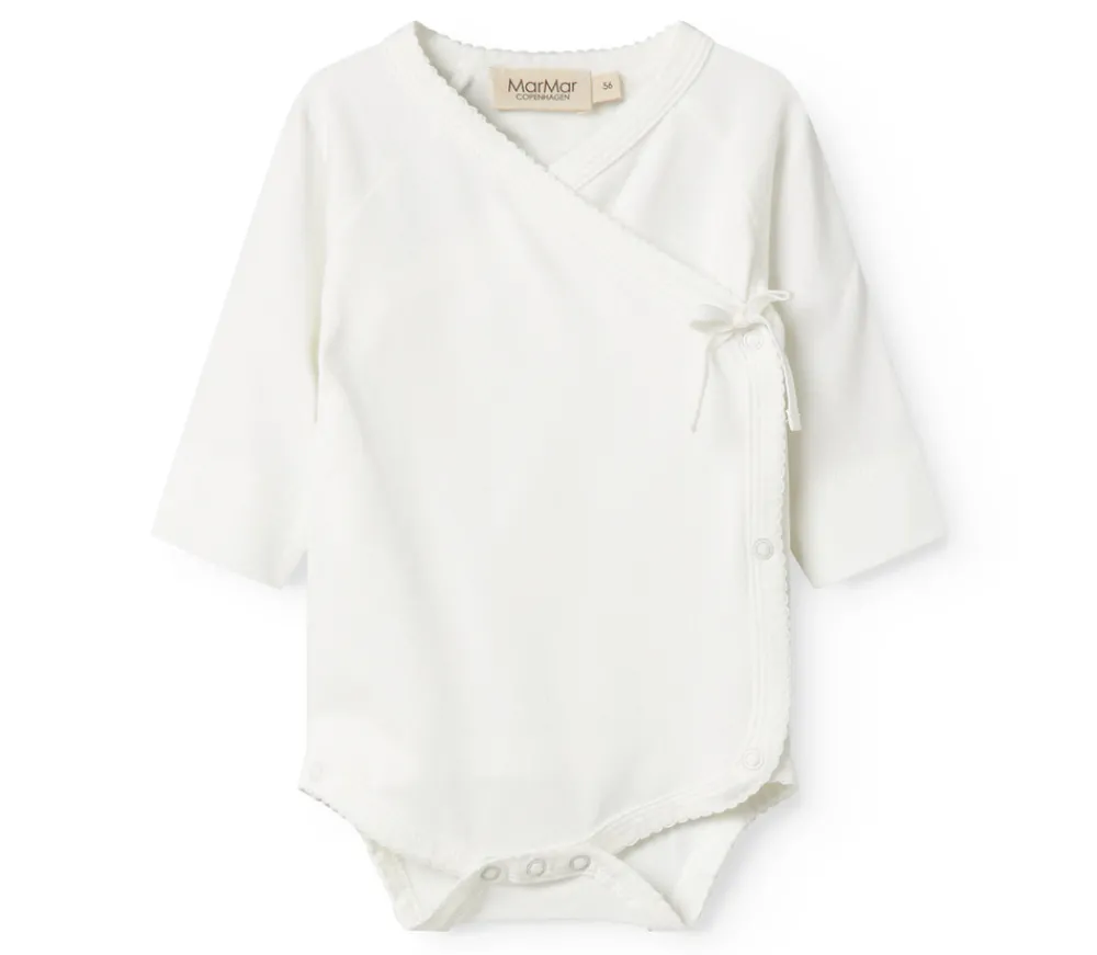 MarMar Copenhagen Belita Slå-om-body - Gentle white- Bodystocking M. Skrålukning