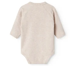 MarMar Copenhagen Belita Slå-om-body - Light beige melange- Bodystocking M. Skrålukning