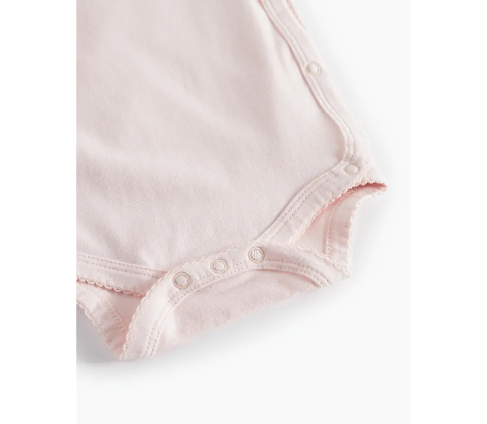 MarMar Copenhagen Belita Slå-om-body - Rosa- Bodystocking M. Skrålukning