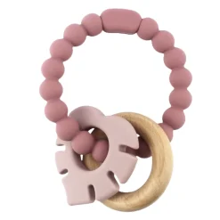 Magni Biderangle i silikone m. træ og blad vedhæng- Bideringe & Rangler