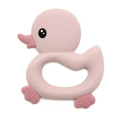 Magni Bidering med and og taktile overflader, lyserød- Bideringe & Rangler