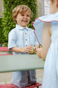Copenhagen Colors Bæk og bølge bluse - sky blue- Skjorter