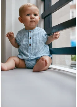 Copenhagen Colors Bæk og bølge romper - SKY BLUE- Bodystocking Kortærmet