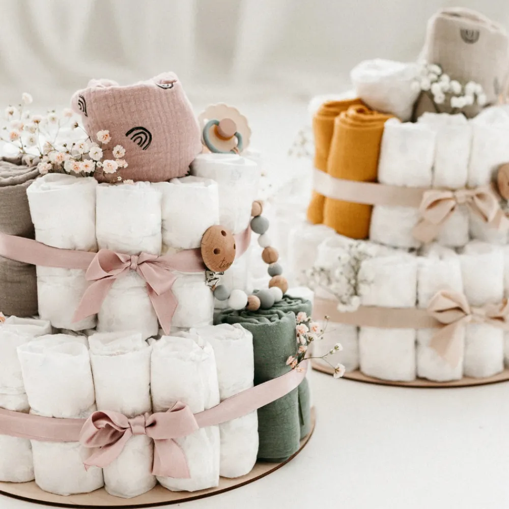 TISU Ble kage - Pink-Børn Stofbleer