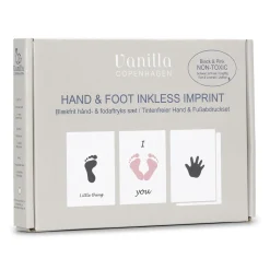 Vanilla COPENHAGEN Blækfri hånd og fodaftryk- 2-pak - Lyserød/Sort- Hånd- & Fodaftryk