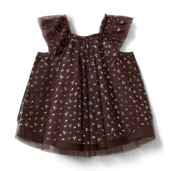Sofie Schnoor Kids Blossom Kjole - Brown- Kjoler
