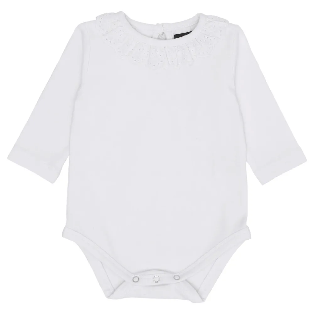 Jocko Bluse body - HVID- Bodystocking Langærmet