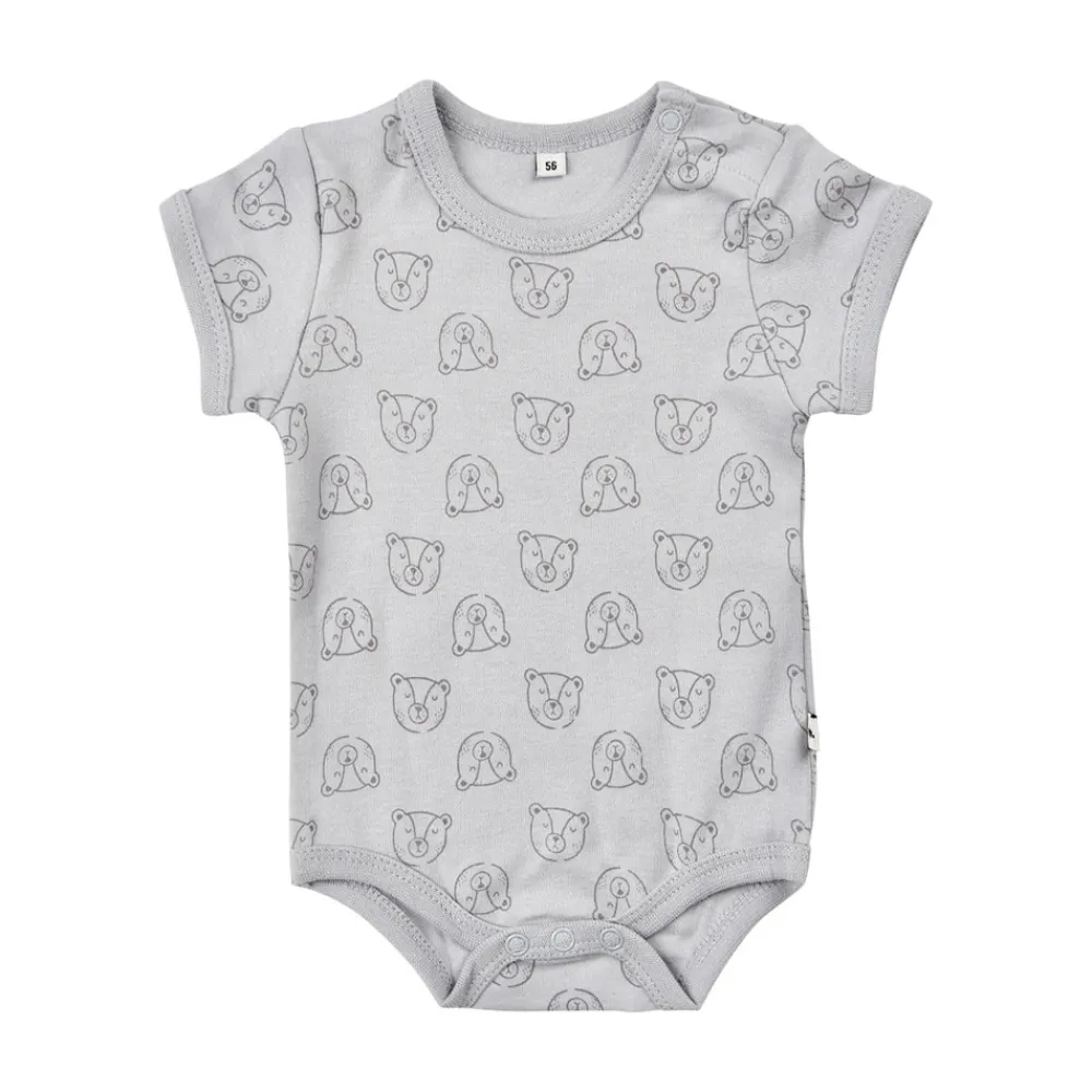 Pippi Body Kortærmet Med Print 4-Pak - 190- Multipack|Bodystocking Kortærmet