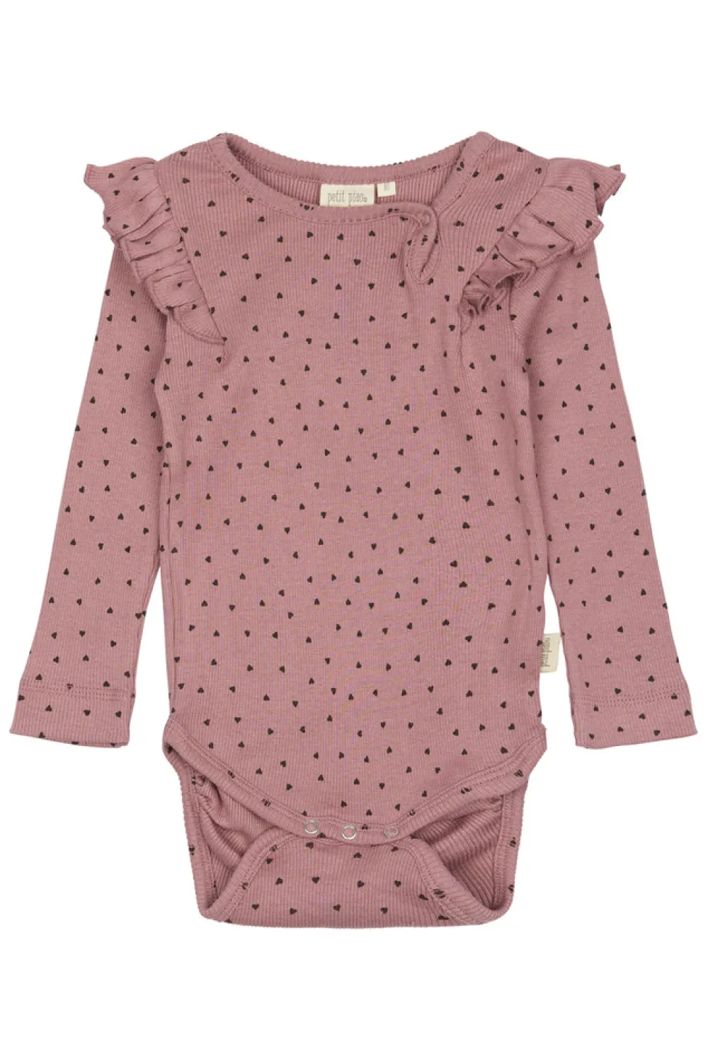 PETIT PIAO Body Langærmet - Nostalgic Rose/Coffee Bean- Bodystocking Langærmet