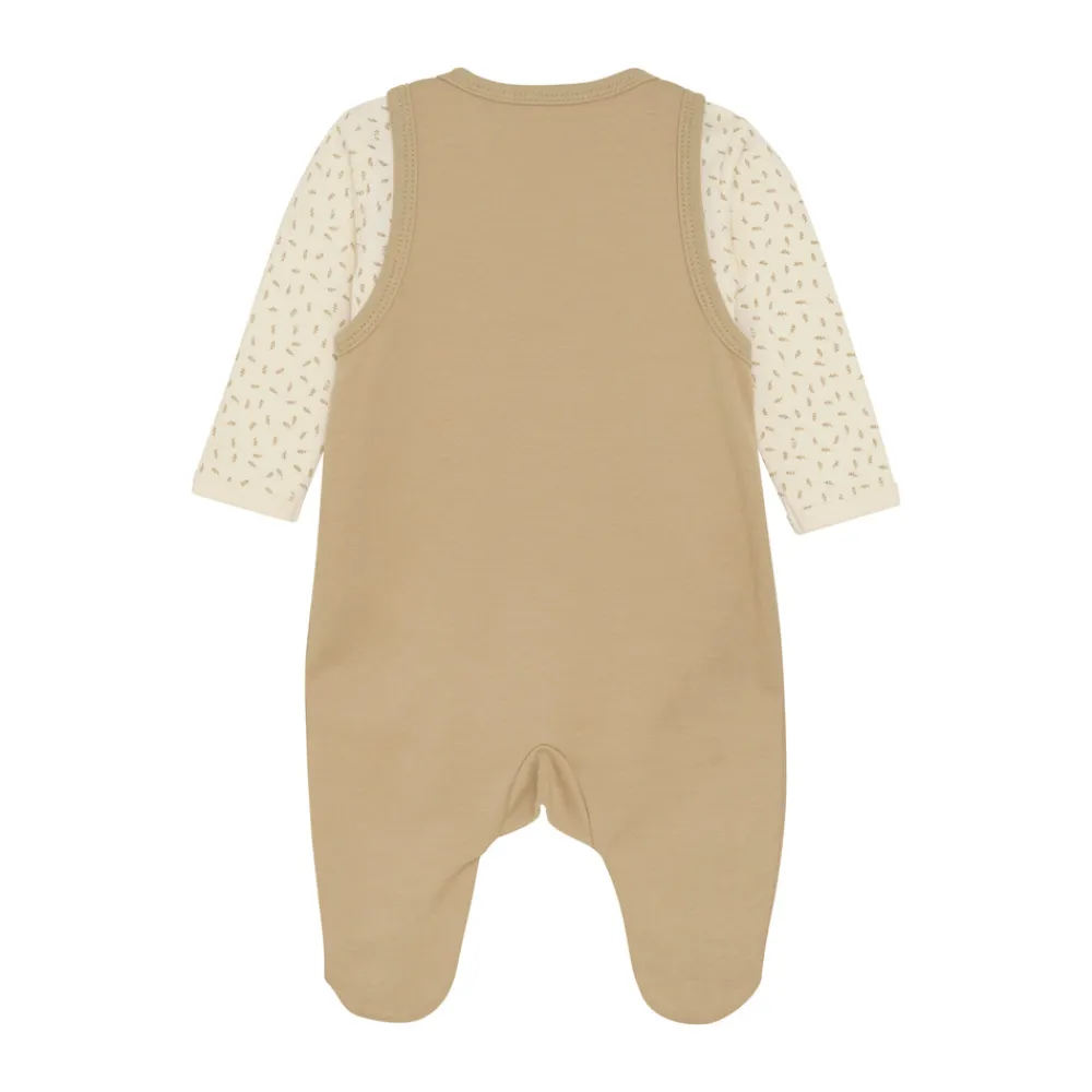 Fixoni Body langærmet m. Romper - Sesame- Heldragter M. Fod|Bodystocking Langærmet