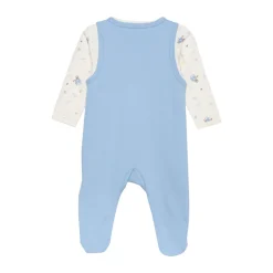 Fixoni Body langærmet m.romper - Ashley Blue- Bodysæt|Heldragter M. Fod