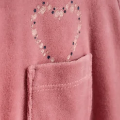 Fixoni Body langærmet m.velour romper - Withered Rose- Bodysæt|Heldragter M. Fod