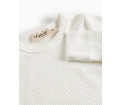 MarMar Copenhagen Body med lange ærmer - Gentle white- Bodystocking Langærmet