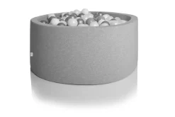 BeKids Boldbassin inkl. 200 bolde 90x40 Lys grå- Boldbassiner & Tilbehør