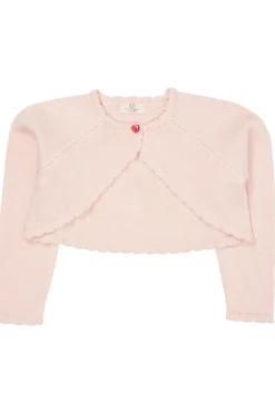 Copenhagen Colors Bolero m. hjerter - SOFT PINK- Cardigans, Veste & Trøjer