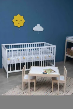 Kukka Bord- og stolesæt - hvid/natur-Børn Børneborde & Stole