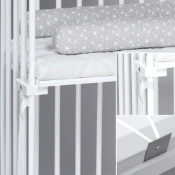 Babybay Boxspring bedside crib - Hvid-Børn Side By Side Senge