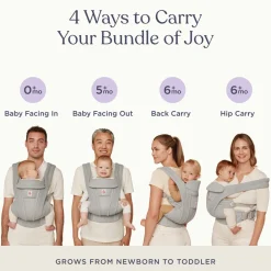 Ergobaby Bæresele, Omni Deluxe, Mesh - Natural Beige- Bæreseler & Vikler