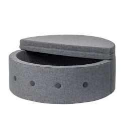 By KlipKlap Børnesofa cirkel - mørkegrå/sortgrå knap-Børn Tumlemøbler