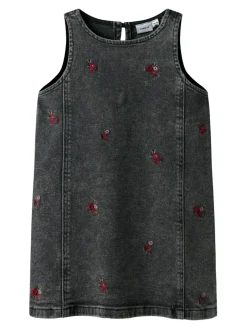 NAME IT Brynn Denim Spencer - Medium Grey Denim- Juletøj|Kjoler